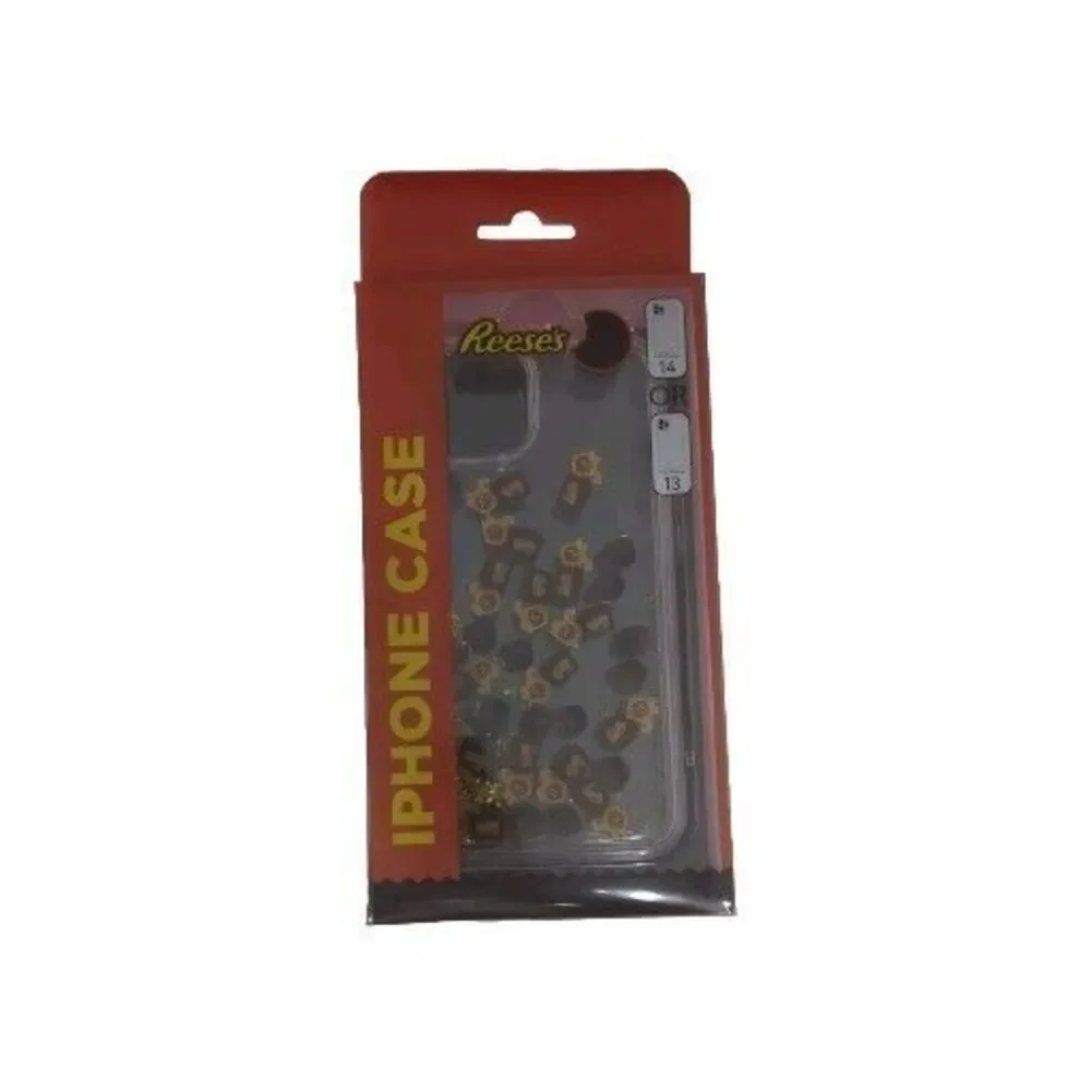 NEW Reese’s iPhone Case Fits 14 & 13 Clear NIP Hershey Chocolate Lovers Glitter